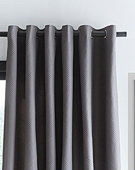 Catherine Lansfield Pinsonic Chevron Eyelet Thermal Curtains