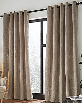 Catherine Lansfield Pinsonic Leaf Eyelet Curtains