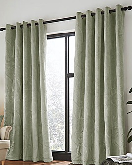 Catherine Lansfield Pinsonic Leaf Eyelet Curtains