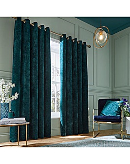 Hyperion Selene Luxury Chenille Weighted Eyelet Curtains