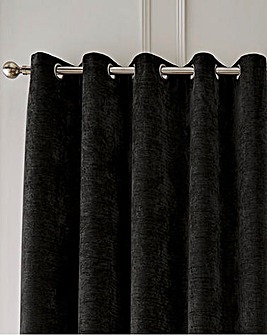 Hyperion Selene Luxury Chenille Weighted Thermal Eyelet Curtains