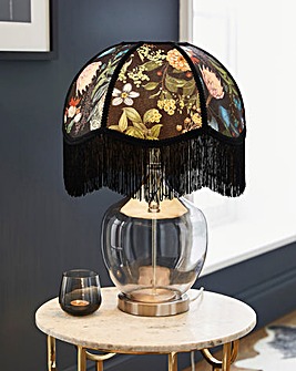 Midnight Garden Smoke Glass Table Lamp