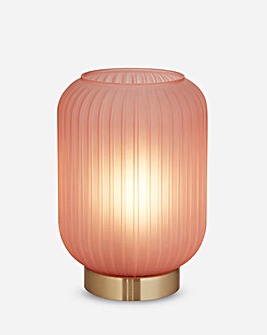 Pink Frosted Glass Table Lamp