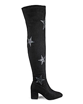 Daisy Street Star Over The Knee Boot