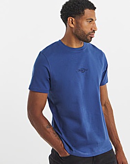 Embroidered T-Shirt-Blue