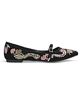Monica Embroidered Shoe Extra Wide EEE Fit