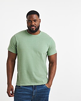 Textured Crew Neck T-Shirt