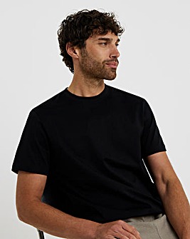 Folio Mercerised Supima T-Shirt- Black