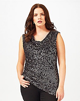 Studio 8 by Phase Eight Tyra Sequin Cowl Neck Top