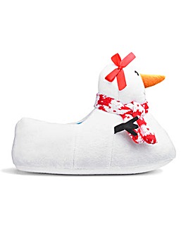 Snowlady 3D Novelty Slippers Wide Fit