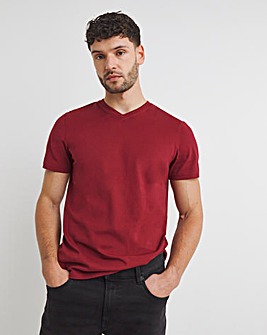 Pure Cotton V Neck T-Shirt Long