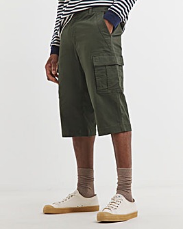 3/4 Length Twill Cargo Short