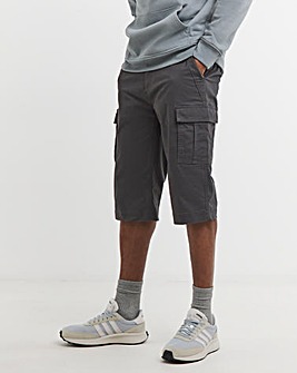 3/4 Length Twill Cargo Short