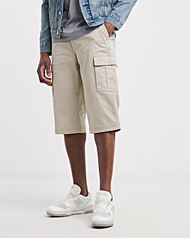 3/4 Length Twill Cargo Short