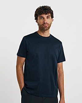 Folio Mercerised Supima Cotton T-Shirt-Navy