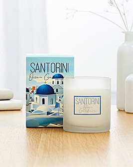 Santorini Destinations Collection White Floral Candle