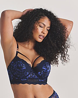 Amore Padded Balcony Wired Bra Navy Blue