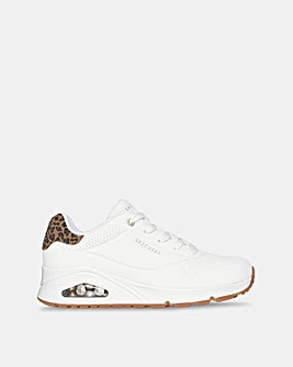 Skechers White Uno Jungle Nite Trainers - Standard Fit (D)