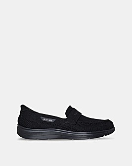 Skechers Black On-The-Go Flex Radiant Bonnie Slip In Loafers - Standard Fit (D)