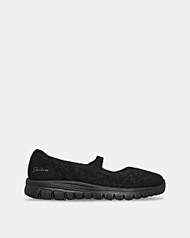 Skechers Black Graceful Slip On Mary Janes Shoes - Standard Fit (D)
