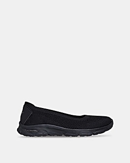 Skechers Black Arch Fit Sunny Zen Walk Shoes - Standard Fit (D)