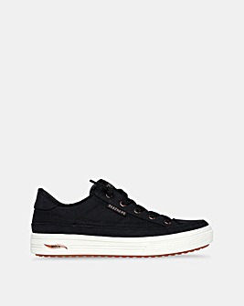 Skechers Black Arch Fit Arcade Meet Ya There Slip-On Trainers - Wide Fit (E)