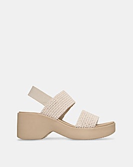 Skechers Cali Day Woven Stretch Foam Off White Sandals - Standard Fit (D)