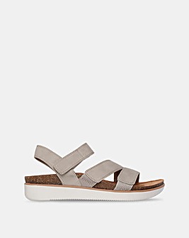 Skechers Lifted Comfort Taupe Duraleather Sandals - Standard Fit (D)