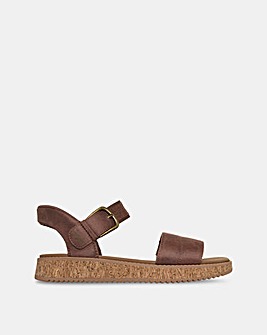 Skechers Bobs Sun Vibe Be Corky Chocolate Sandals - Standard Fit (D)
