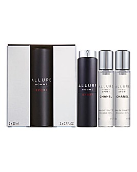 Chanel Allure Sport 20ml EDT & 2 x 20ml Refills