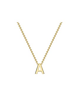 9 Carat Gold A-Z Initial Necklace