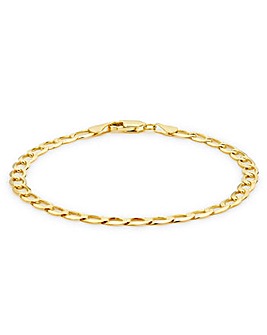 9 Carat Gold Flat Curb Bracelet