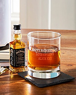 Personalised Glass & Jack Daniels Miniature Gift Set