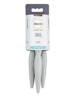 Harris Essentials 3 Pack Wall & Ceiling Paint Brushes