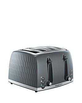 Russell Hobbs 26073 Textured Honeycomb Grey 4 Slice Toaster