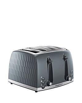 Russell Hobbs 26073 Textured Honeycomb Grey 4 Slice Toaster