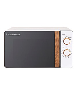 Russell Hobbs RHMM713 17Litre Wooden Handle Manual Microwave - White