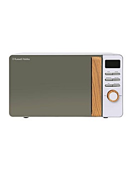 Russell Hobbs RHMD714 17Litre Wooden Handle Digital Microwave - White