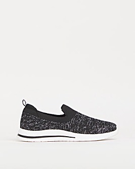 Cushion Walk Glitter Slip On Trainers E Fit