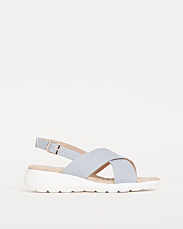 Cushion Walk Linen Crossover Sandal EEE Fit