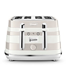 DeLonghi CTAC4003W Avvolta 4 Slice White Toaster