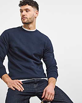 Navy Crew Neck Sweat Long