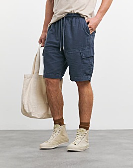 Fully Elasticated Garment Dyed Cargo Short