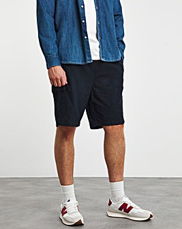 Linen Blend Elasticated Cargo Short