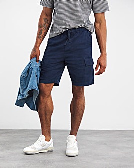 Linen Mix Elasticated Cargo Short