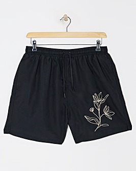 Premium Mono Embroidery Floral Swim