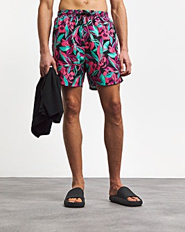 Premium Bright Floral Palm Swim Reg