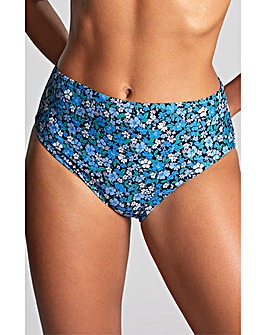 Panache High Waist Bikini Brief Blue Posy Print
