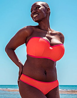 Curvy Kate Minimalist Tie Side Bikini Brief Coral/Pink
