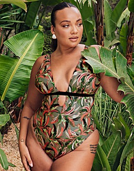 Curvy Kate Sunset Palm Reversible Non-Wired Multiway Swimsuit